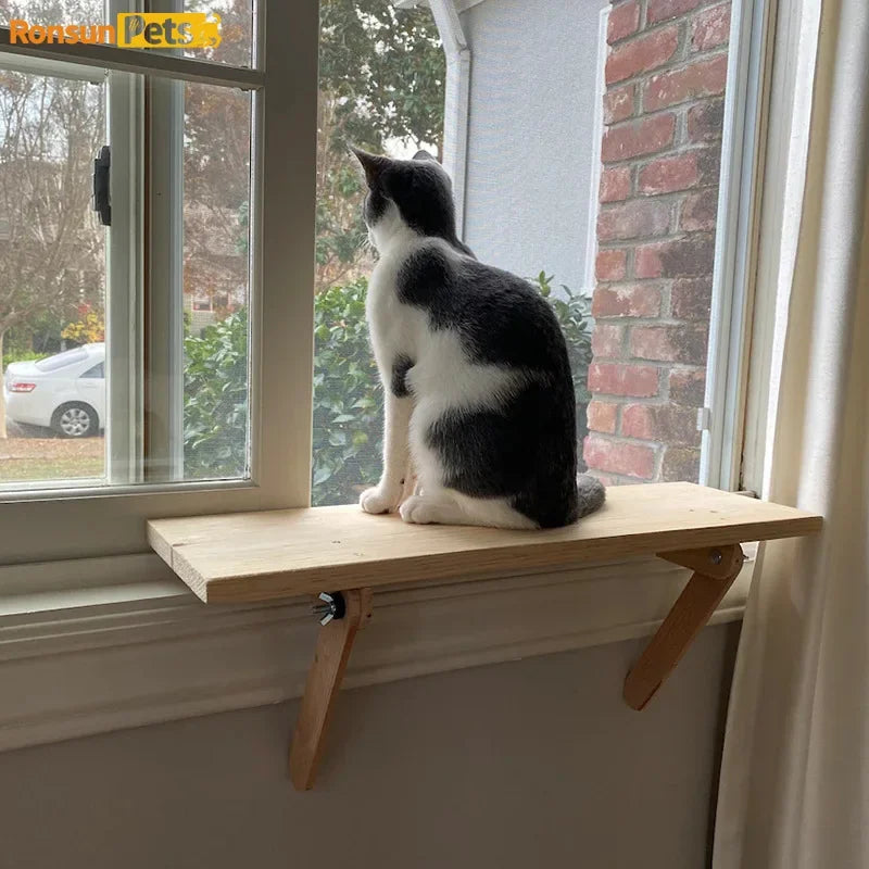 Plateforme fenêtre pour chat en bois - WoodNova