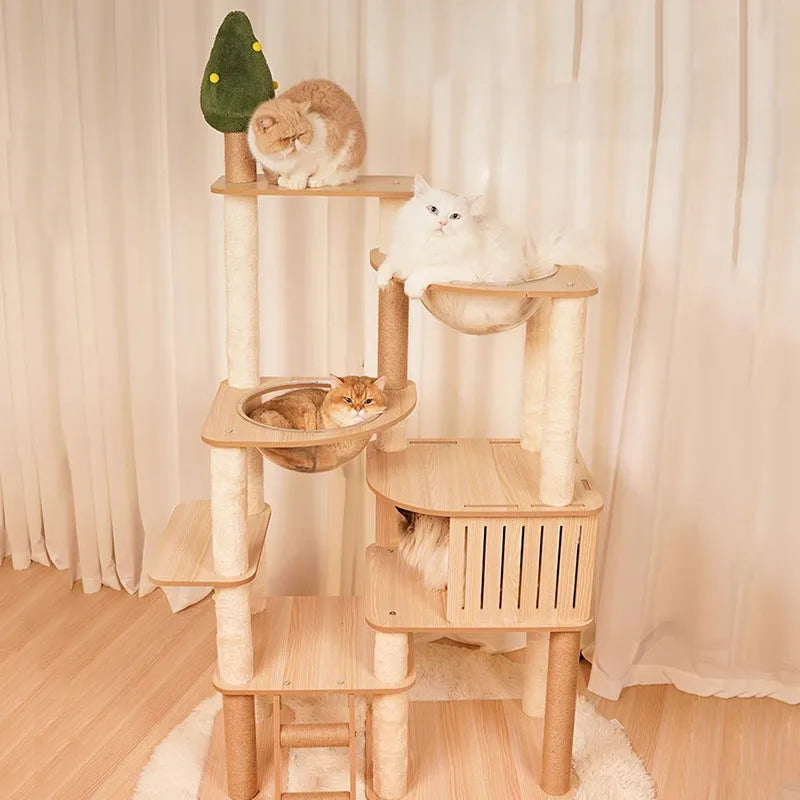 Arbre à chat design - Bois par Félissime