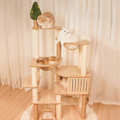 Arbre à chat design - Bois par Félissime