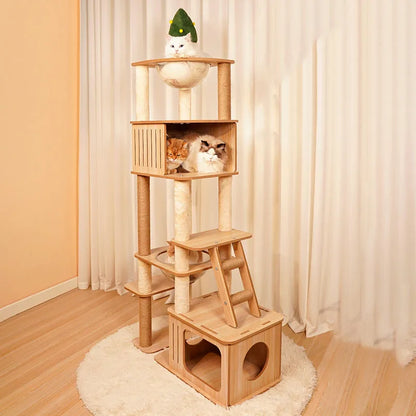 Arbre à chat design - Bois par Félissime