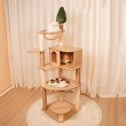 Arbre à chat design - Bois par Félissime