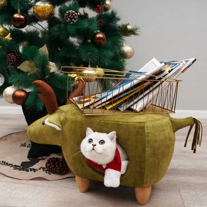 Arbre a chat ElephHaven - design pouf éléphant