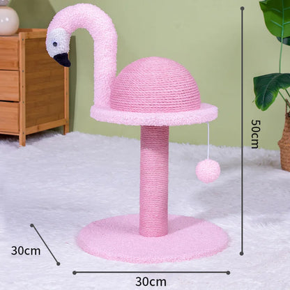 Arbre a chat Design Flamant Rose Premium