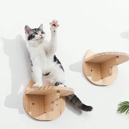 Arbre a chat mural Zen - Plateforme perchée - Cordes et Bois