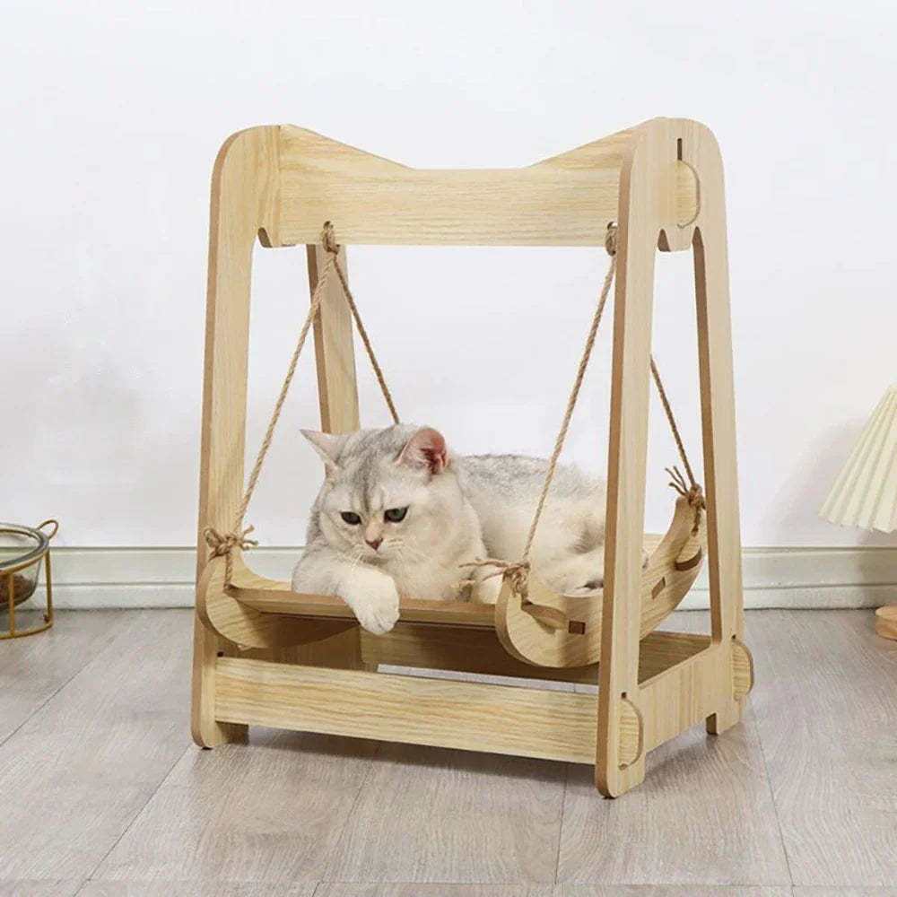 Balançoire pour Chat en Bois - SwingPaws
