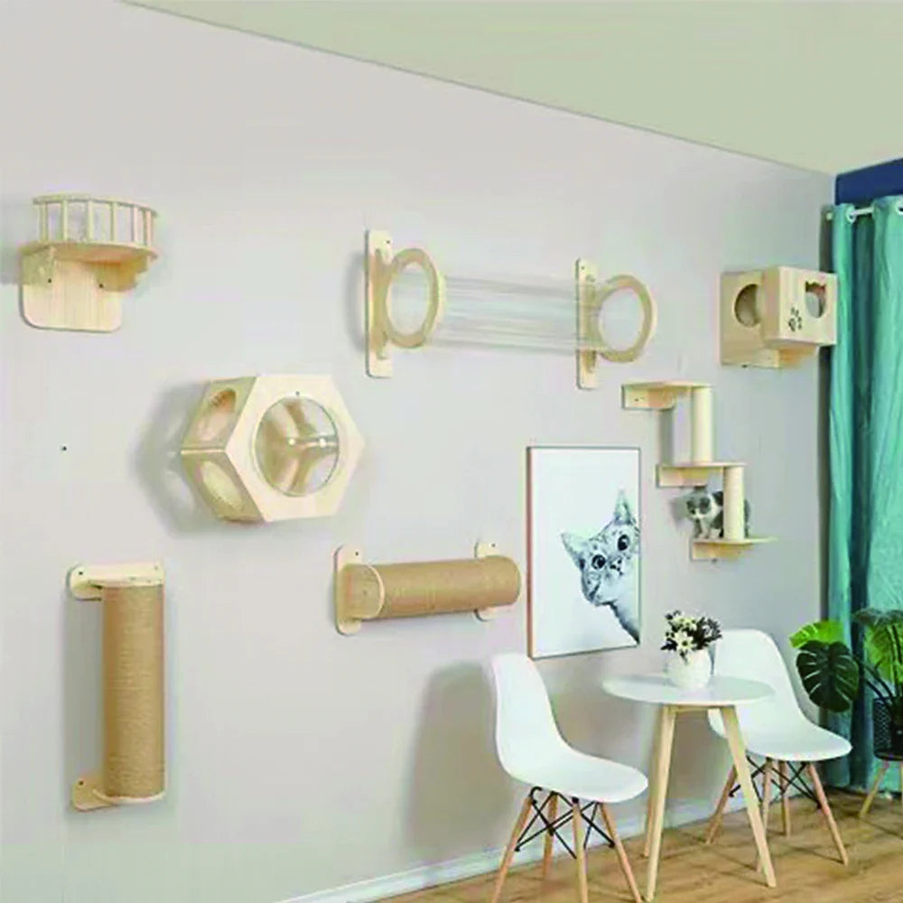 Arbre a chat mural - tube transparent - MerveillesMurales