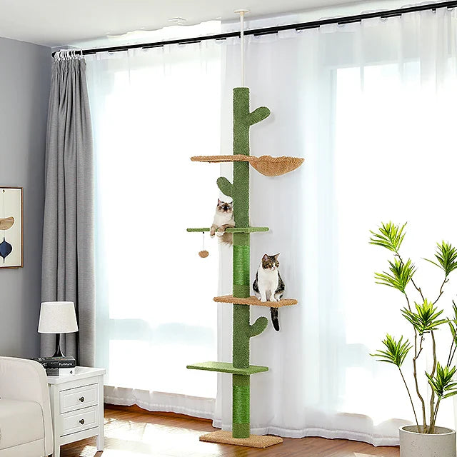 Arbre à chat ajustable du sol au plafond - CactusEscapade