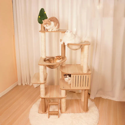 Arbre à chat design - Bois par Félissime