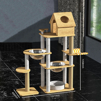 Arbre à chat design - Bois par Félissime