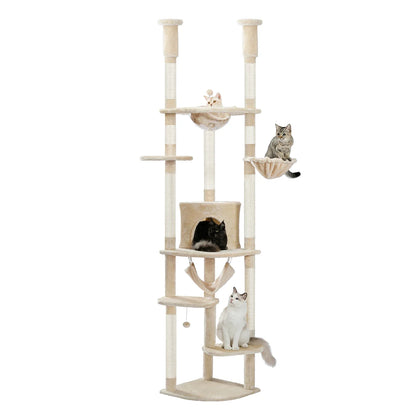 PawBrand Arbre à chat Maine Coon XXL Ajustable 236-258cm