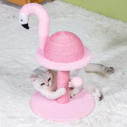 Arbre a chat Design Flamant Rose Premium