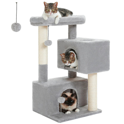 Arbre a chat beige/gris doux avec nid perché – BrandX