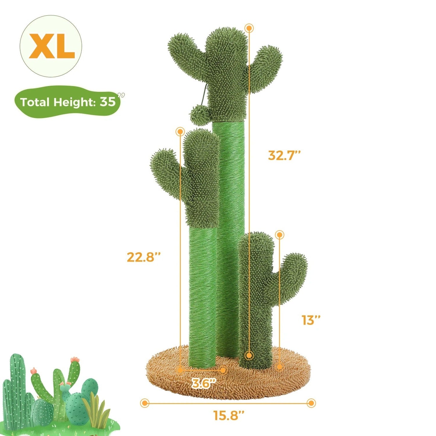 Arbre a chat PurrCactus Cactus Vert