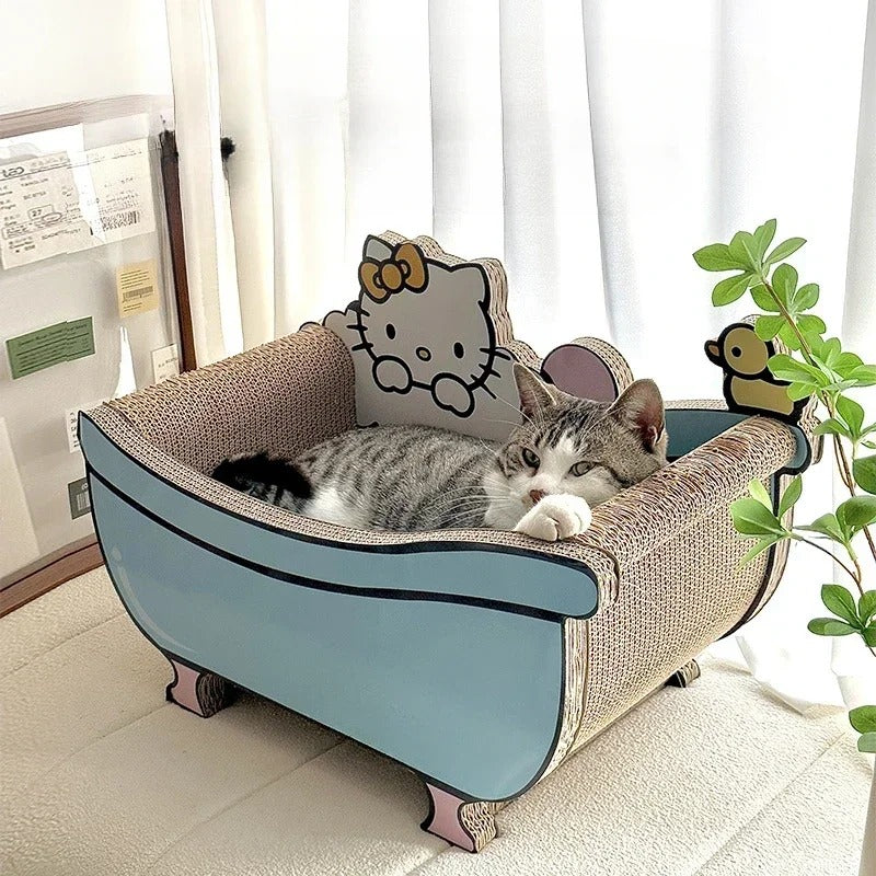 Arbre à chat drôle — BrandZen Carton ondulé dense à gratter