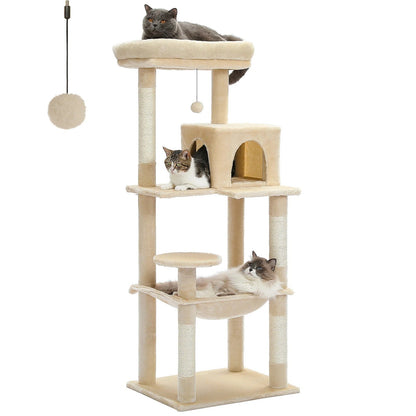 MajesticTower: Arbre à chat moderne avec condo et perchoir