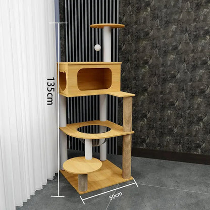 Arbre a Chat Maine Coon Bois Massif - ForestFun