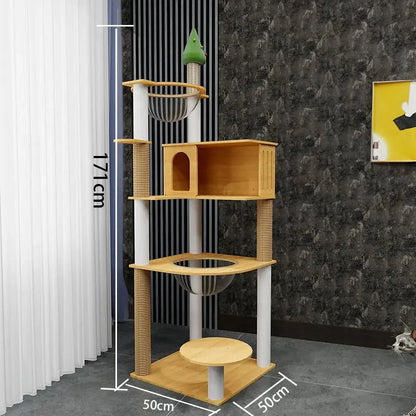 Arbre a Chat Maine Coon Bois Massif - ForestFun