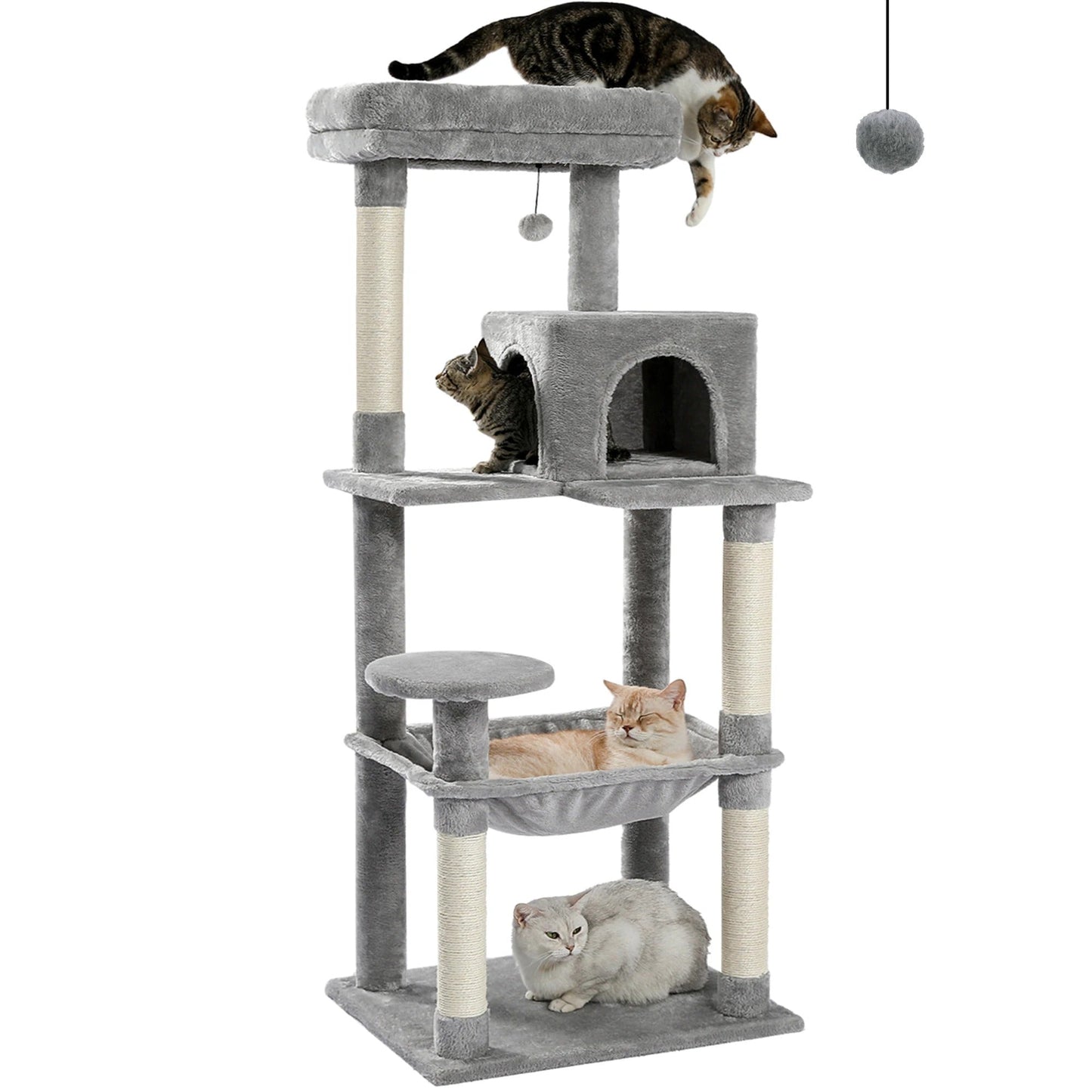 MajesticTower: Arbre à chat moderne avec condo et perchoir