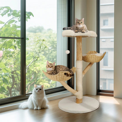 Arbre a chat Design Bois Massif - SkyNest Mini