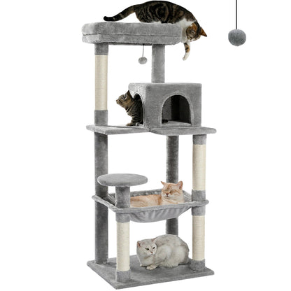 MajesticTower: Arbre à chat moderne avec condo et perchoir
