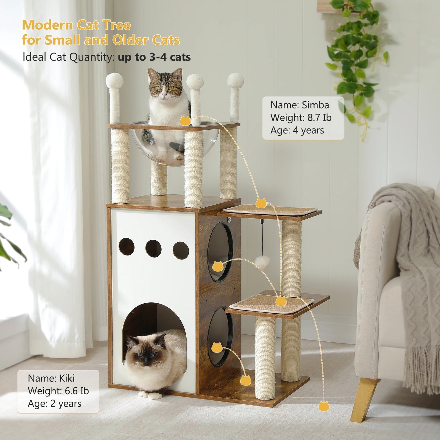 Arbre a chat design en bois CozyCondos Modèle