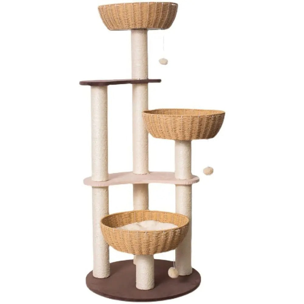 SkyNest Arbre a chat Design Bois Massif