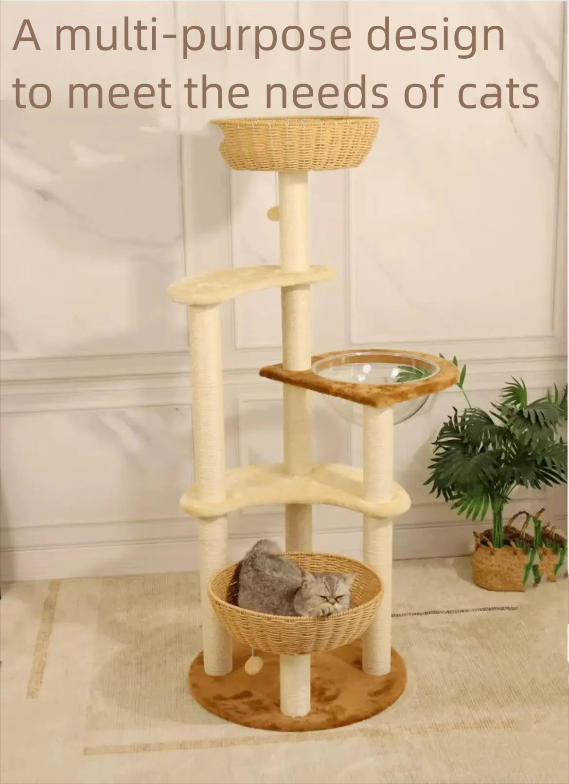 Arbre a chat SkyNest Design Bois Massif - Dôme