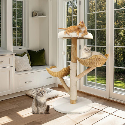 Arbre a chat Design Bois Massif - SkyNest Mini