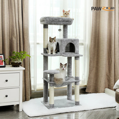 MajesticTower: Arbre à chat moderne avec condo et perchoir