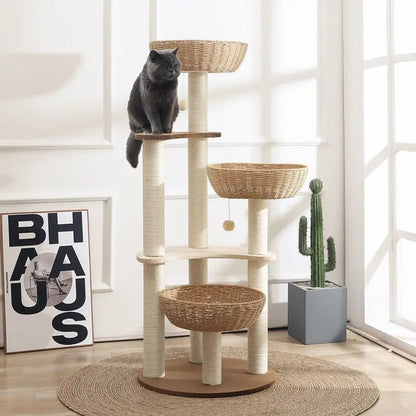 SkyNest Arbre a chat Design Bois Massif