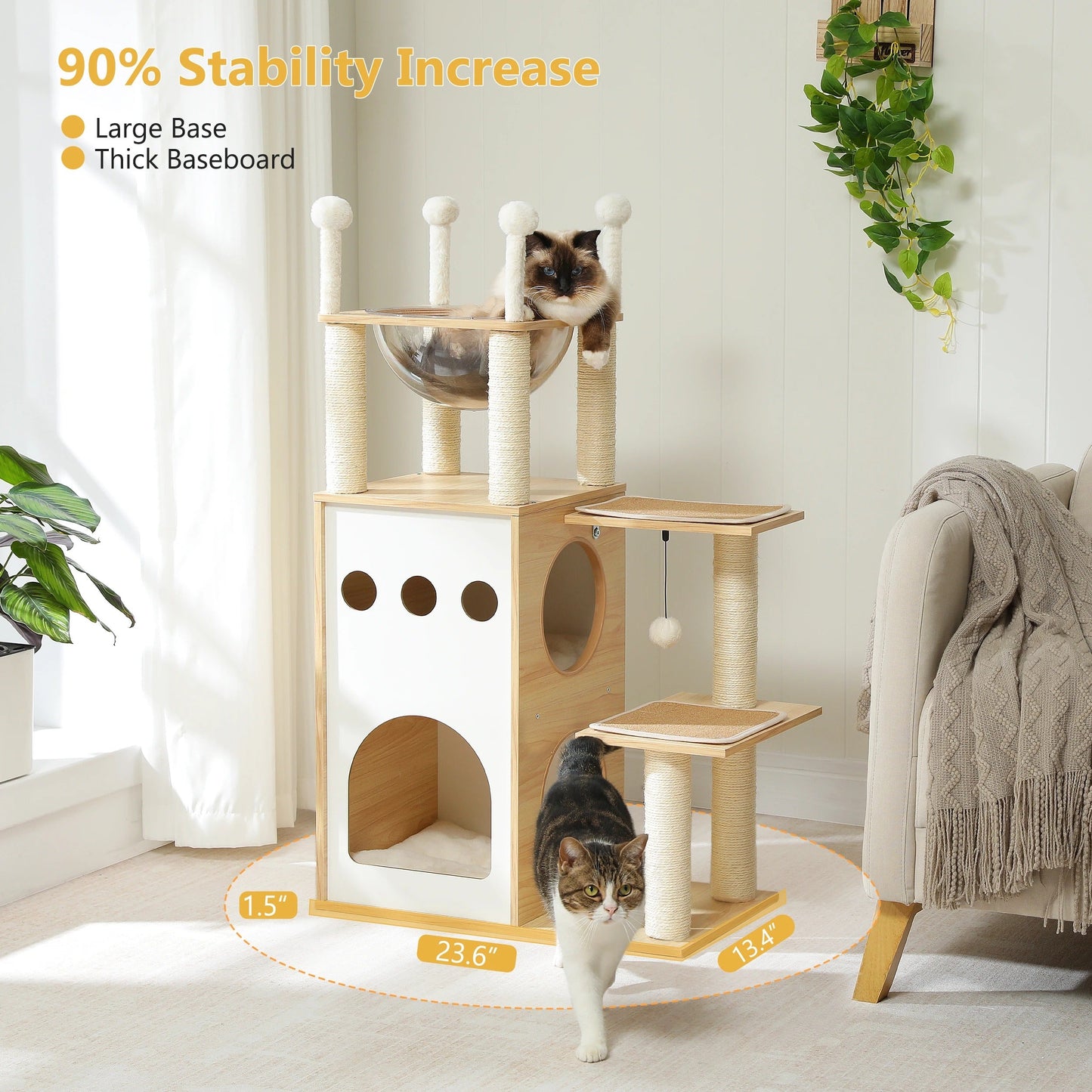 Arbre a chat design en bois CozyCondos Modèle