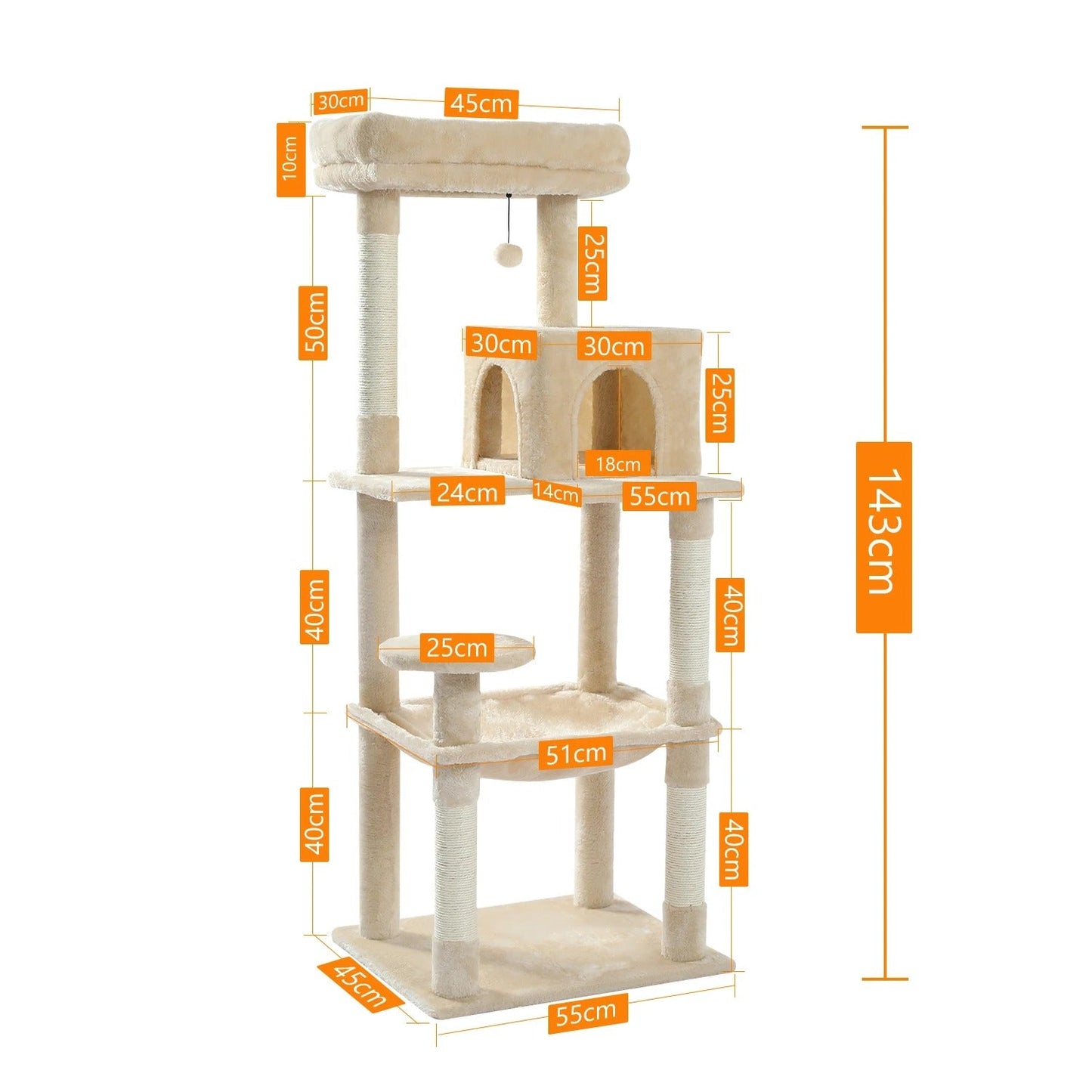 MajesticTower: Arbre à chat moderne avec condo et perchoir