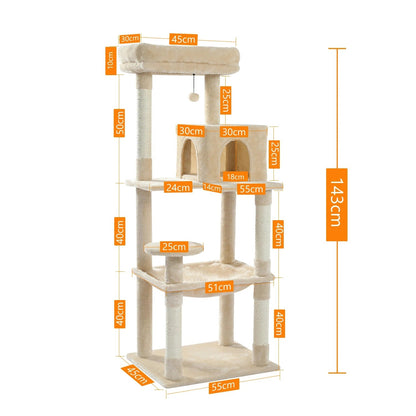 MajesticTower: Arbre à chat moderne avec condo et perchoir