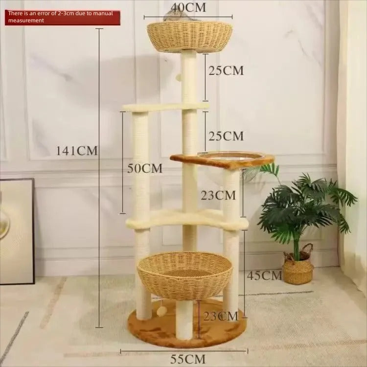 Arbre a chat SkyNest Design Bois Massif - Dôme