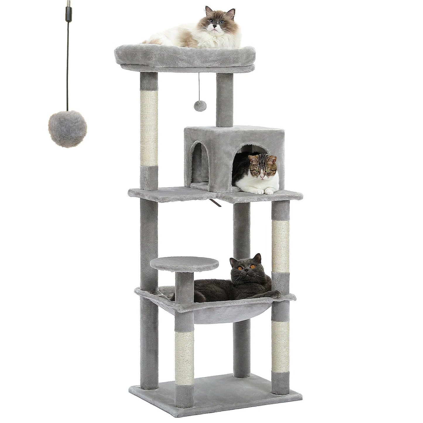 MajesticTower: Arbre à chat moderne avec condo et perchoir