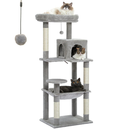 MajesticTower: Arbre à chat moderne avec condo et perchoir