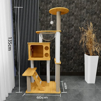 Arbre a Chat Maine Coon Bois Massif - ForestFun