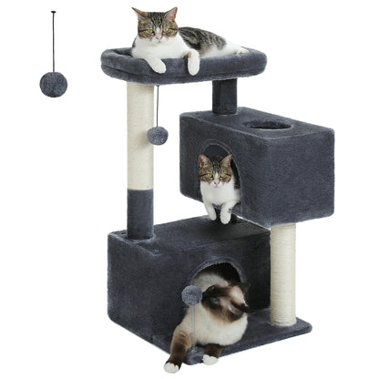 Arbre a chat beige/gris doux avec nid perché – BrandX